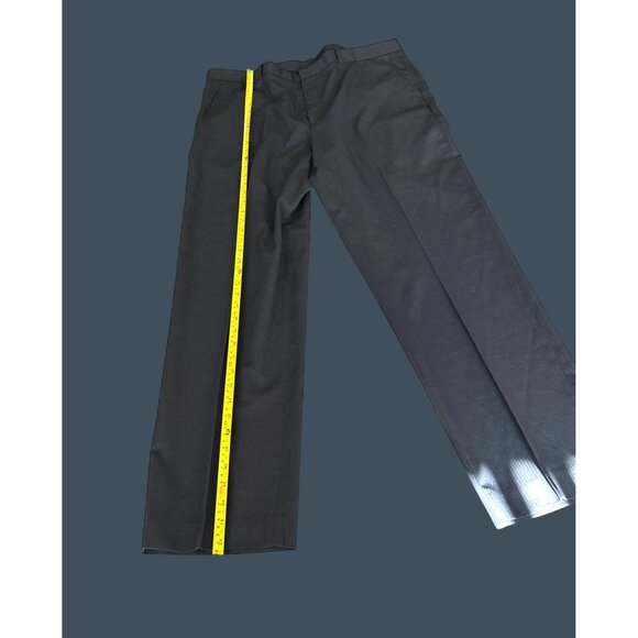 Perry Ellis Mens Classic Fit Dress Pants 38x32 Gray Pinstripe Polyester Blend Fl - Picture 6 of 7